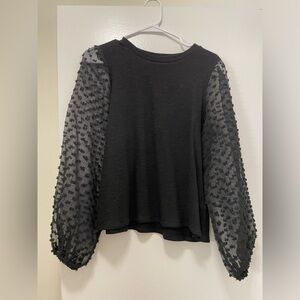 Maeve Textured-Sleeve Top